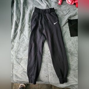 Nike Black Sweatpants with White Swoosh